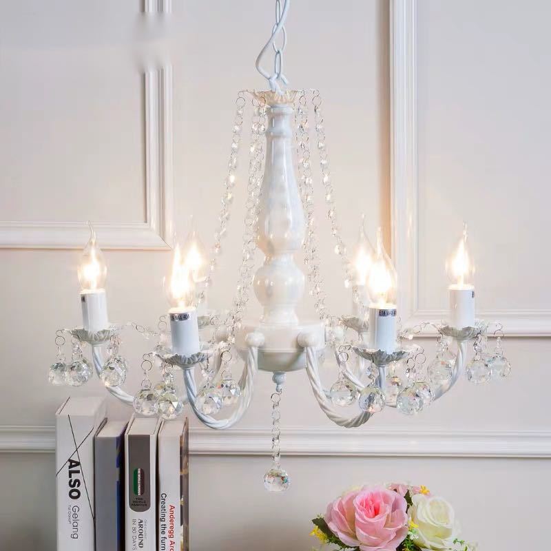 Pendant Lamps - A062435天井照明 6灯 ペンダントライト 洋風照明　シャンデリア　北欧デザイン 白 電源直結タイプ