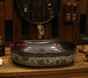 A0143420121F14豪華洗面ボウルセット陶器洗面台 トイレ 手水鉢 手洗器 手洗い鉢 洗面器 蛇口 排水金具付き .