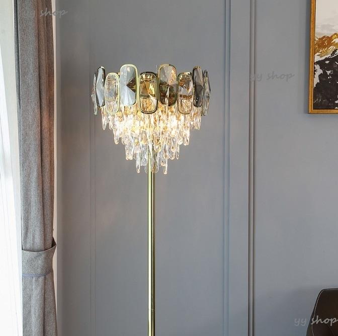 Floor Lamps - A0273670920FL156水晶.人造大理石.高級フロアスタンド スタンドライト フロアライト 照明器具 間接照明