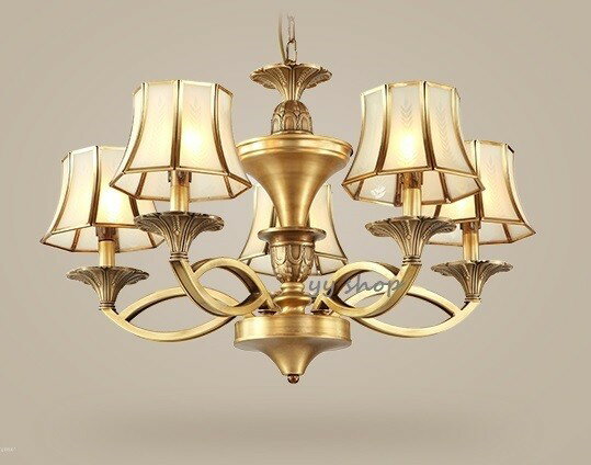 A0586130920L27-5銅.高級ペンダントライト．洋風照明 シャンデリア 北欧デザイン シーリングライト不可 天井照明 5灯 電源直結タイプ