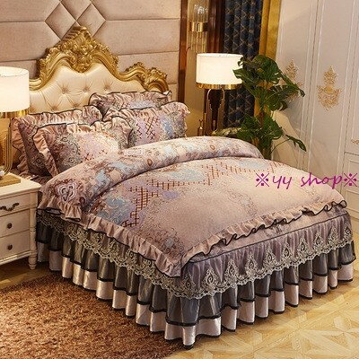 1120BS13-7新品 高級ワイドダブル ベッド用品4点セット 寝具 ボックスシーツ 枕カバー掛け布団カバー ベッドカバー [2]