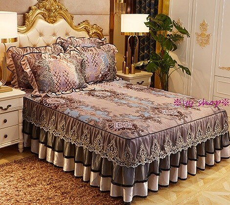 1120BS13-7新品 高級ワイドダブル ベッド用品4点セット 寝具 ボックスシーツ 枕カバー掛け布団カバー ベッドカバー [3]