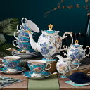 A002699高級感西洋ティー・コーヒーカップセット カップ&ソーサー4客セット 陶磁器ティーセット