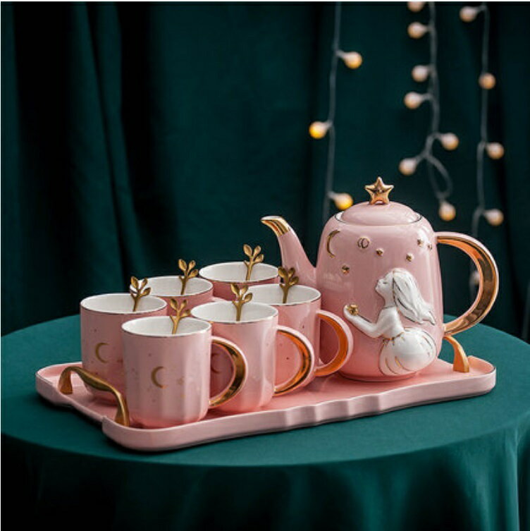 A050068C8-3西洋ティー・コーヒーカップセット カップ＆ソーサー6客セット 豪華ティー カップセット