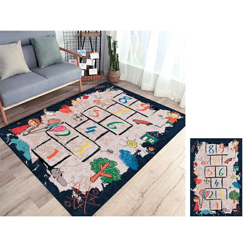 A050117FM34ラグカーペット リビングマット ラグマット 動物シリーズ 滑り止め付 ホットカーペット対応 床暖房対応 サイズオーダー可能 [2]