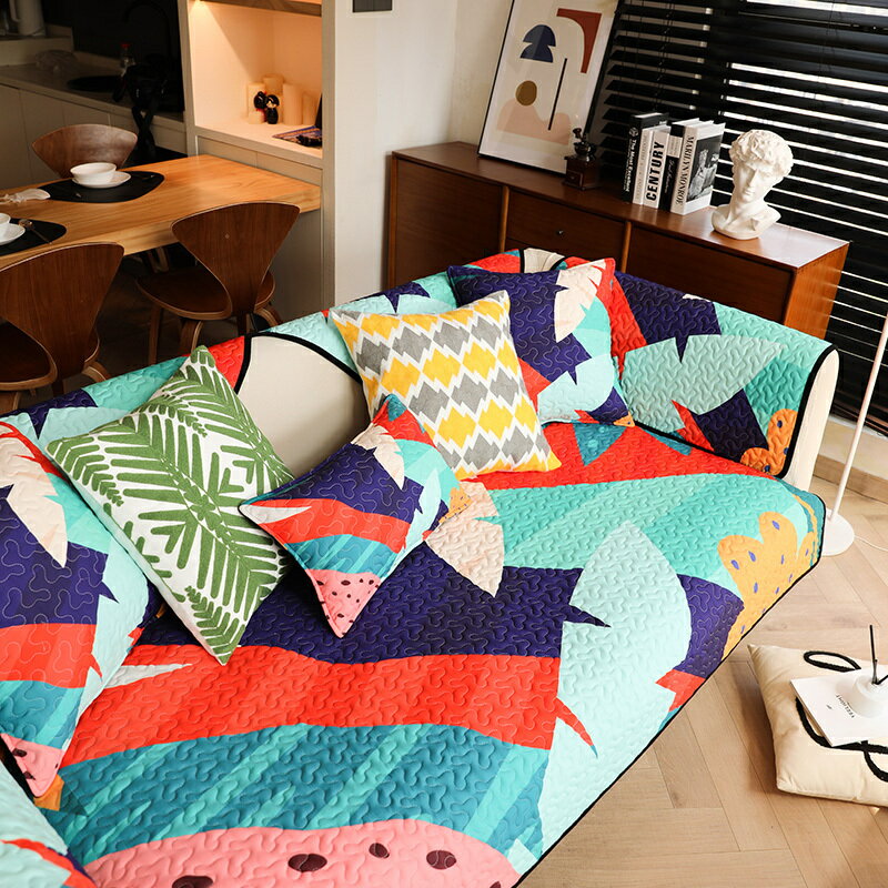 A050258SO32ソファーシート ソファーカバー シーズン通用タイプ サイズオーダー可能 滑りどめ生地 3点セット [2]