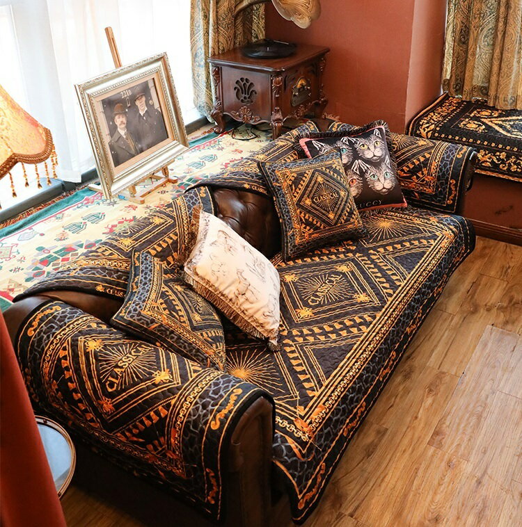 Separate Sofas - A050261SO35ソファーシート ソファーカバー シーズン通用タイプ サイズオーダー可能 滑りどめ生地 3点セット