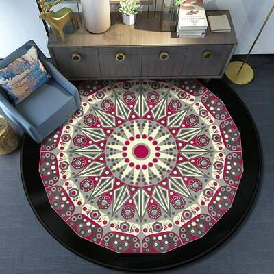 Patterned - A049739FM17ラグカーペット リビングマット ラグマット 滑り止め付 ホットカーペット対応 床暖房対応 サイズオーダー可能