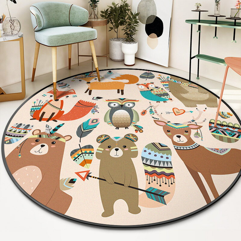 Patterned - A049884FM26ラグカーペット リビングマット ラグマット 動物シリーズ 滑り止め付 ホットカーペット対応 床暖房対応 サイズオーダー可能