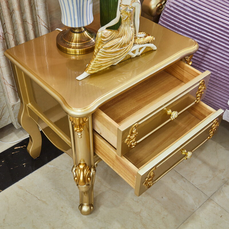 A001743高級ベッドサイド用テーブル サイドテーブル 収納キャビネット 引き出しチェスト