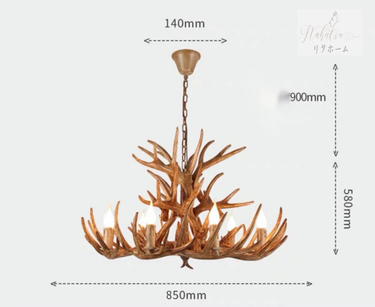 ペンダントライト アンティーク調 洋風照明 シャンデリア．北欧デザイン 鹿の角