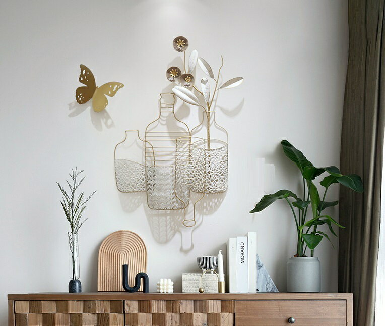 A051108WD48-2アイアン 壁掛け 北欧調 高級感壁飾り インテリア雑貨 部屋飾り 壁面装飾 工芸品 民芸品 手作り.花柄