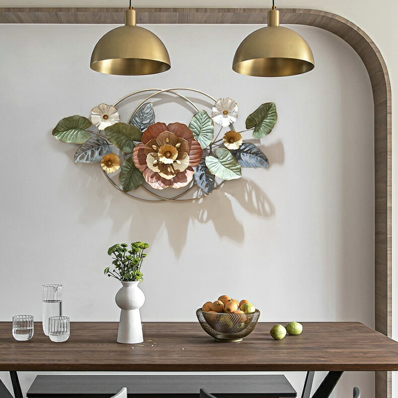 A051258WD111金属工芸品 アイアン 壁掛け 北欧調 高級感壁飾り インテリア雑貨 部屋飾り 壁面装飾 民芸品 手作り 花柄