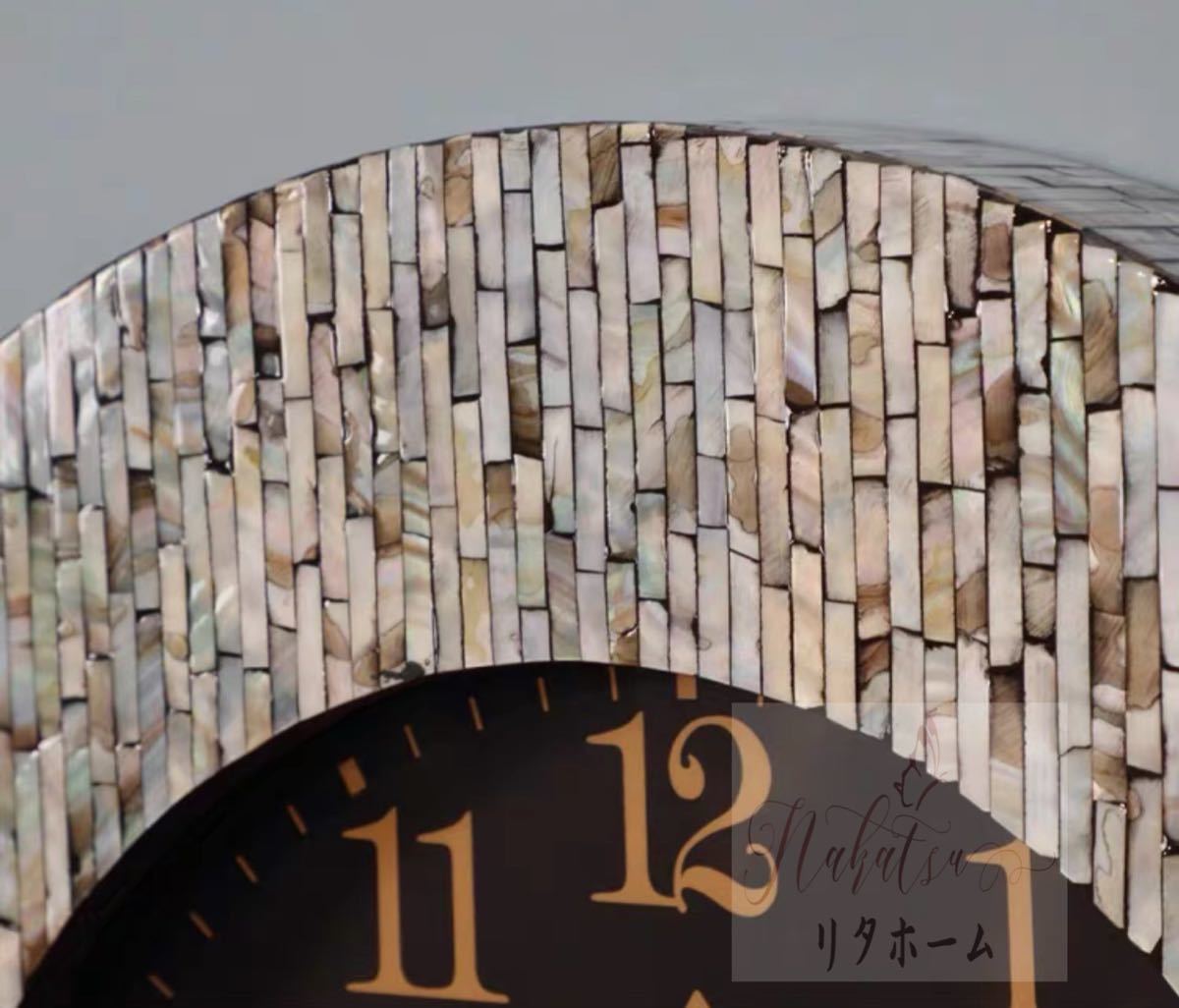 A043710貝殻 キラキラ綺麗な時計 高級 美しい 掛け時計 壁掛け時計 [2]