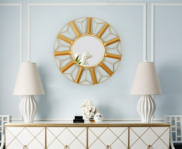 A002279M7壁掛け鏡 部屋飾り 壁掛け 壁掛けミラー ウォールミラー 高級豪華鏡 鉄工芸品 洗面鏡 [2]