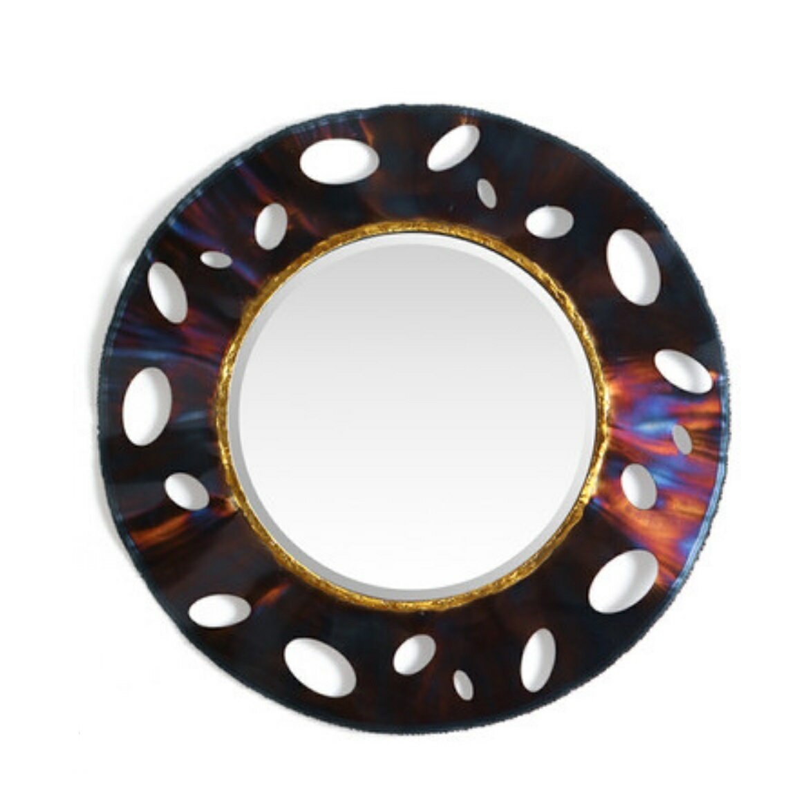 A002280M8壁掛け鏡 部屋飾り 壁掛け 壁掛けミラー ウォールミラー 高級豪華鏡 鉄工芸品 洗面鏡