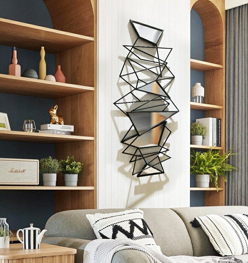 M12壁掛け鏡 部屋飾り 壁掛け 壁掛けミラー ウォールミラー 高級豪華鏡 鉄工芸品 洗面鏡 [2]