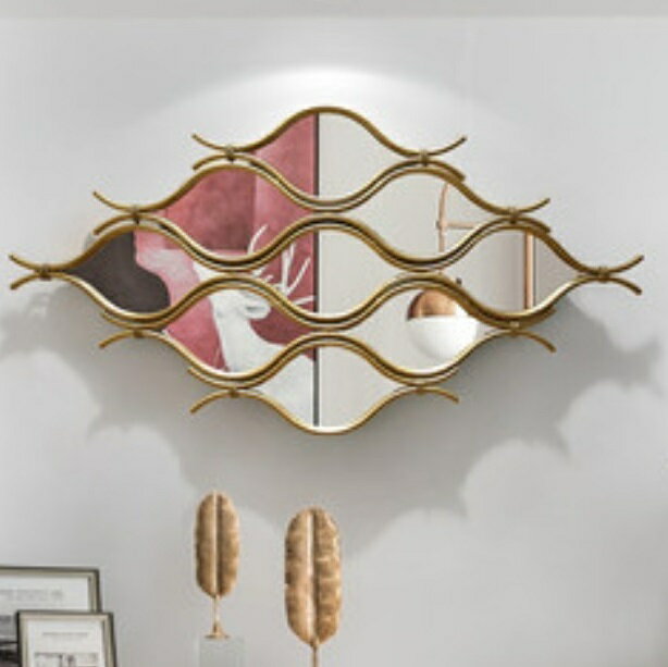 M15壁掛け鏡 部屋飾り 壁掛け 壁掛けミラー ウォールミラー 高級豪華鏡 鉄工芸品 洗面鏡