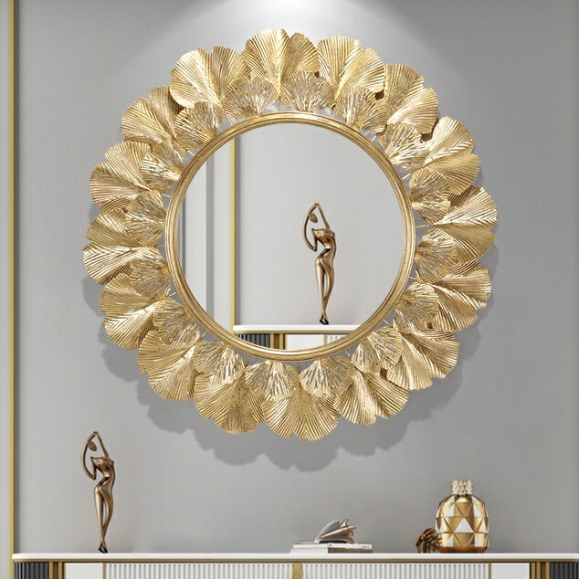 A002310M30壁掛け鏡 部屋飾り 壁掛け 壁掛けミラー ウォールミラー 高級豪華鏡 鉄工芸品(3)