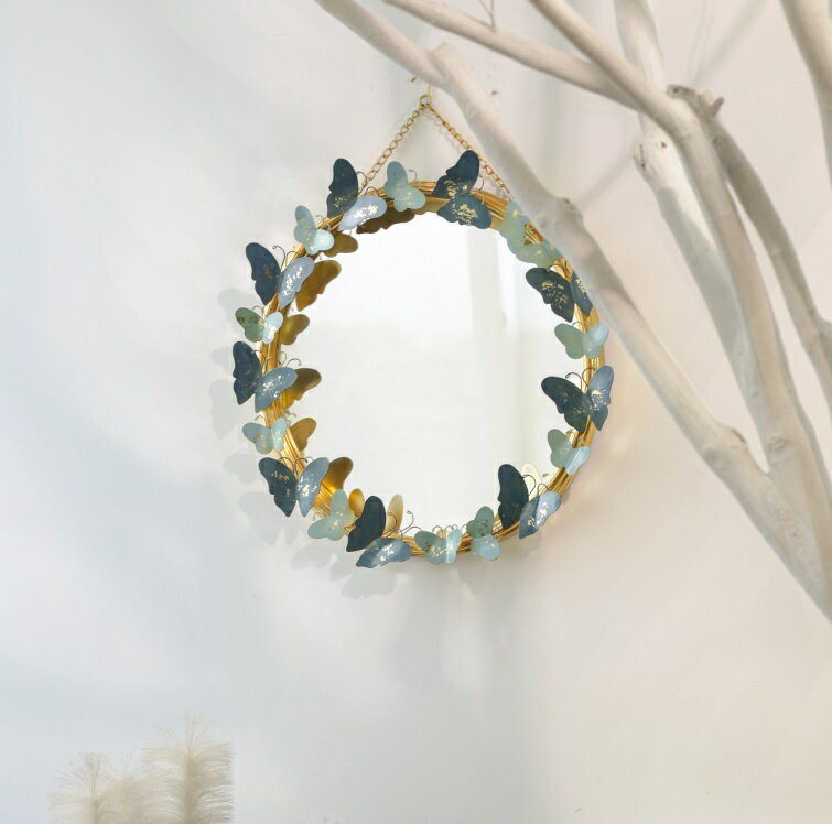 A002330M42壁掛け鏡 部屋飾り 壁掛け 壁掛けミラー ウォールミラー 高級豪華鏡 鉄工芸品 アンティーク調 [3]