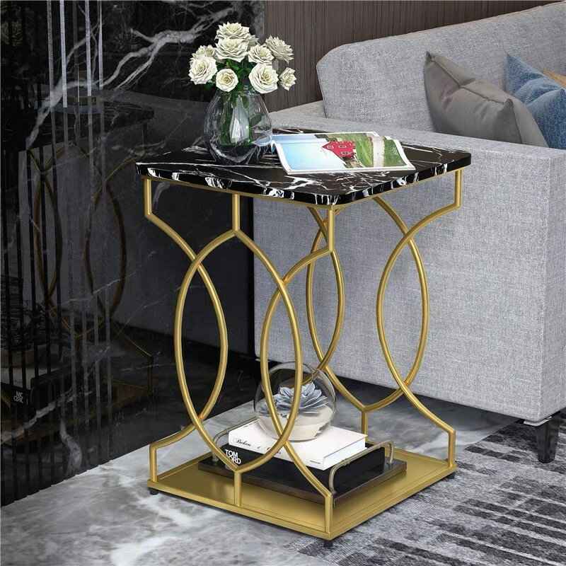 人造大理石ソファサイドシェルフ 寝室用テーブル コーヒーテーブル サイドテーブル