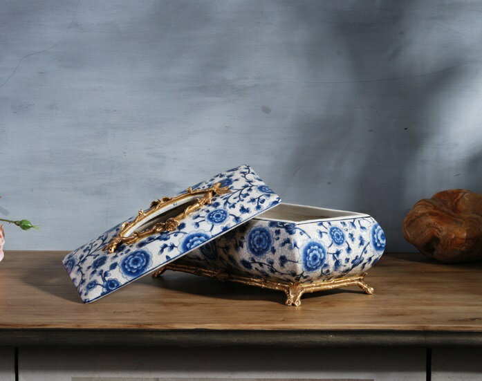 A051918TI22高級感のある .ティッシュケース 小物入れ 収納付き [2]