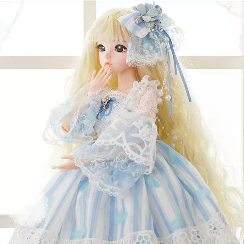 プリンセスドール 60cm フランス人形本体 メイクアップ ウィッグ 靴 西洋人形 衣装付き 球体関節人形
