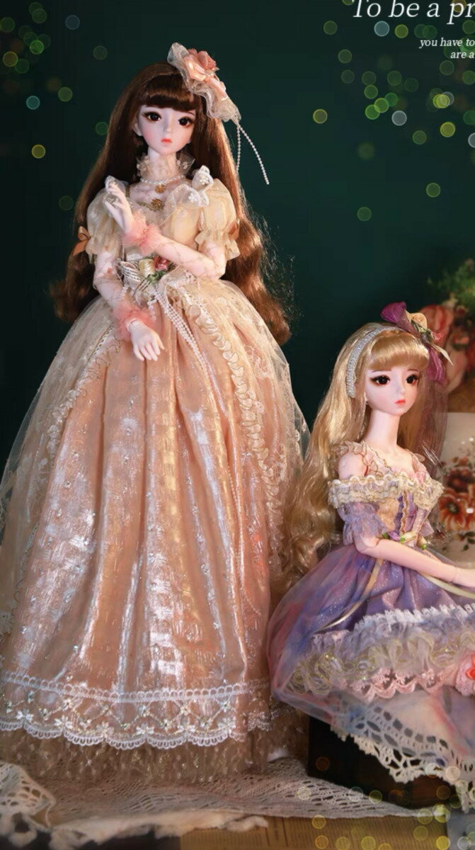 A051948プリンセスドール 60cm 人形本体 メイクアップ ウィッグ 靴 西洋人形 衣装付き 関節人形