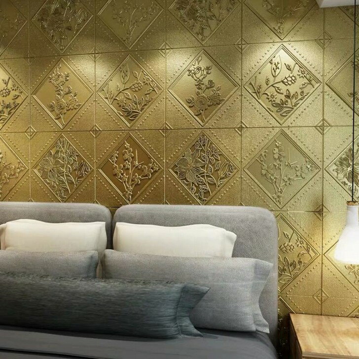 A04042750枚 70cm×70cm .背景壁 3D立体レンガ模様壁紙 防水 汚い防止 カビ防止