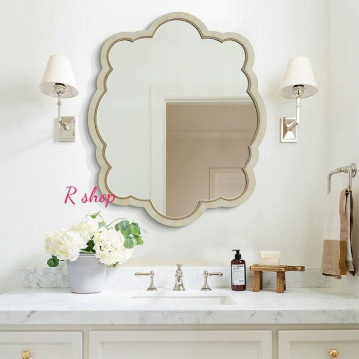 A011455大型ミラー吊鏡 ．壁掛け鏡 壁掛けミラー 豪華ウォールミラ 高級豪華鏡 アンティーク調 70x100cm