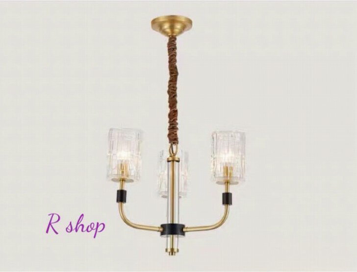 A058949高級ペンダントライト 洋風照明 シャンデリア 北欧デザイン天井照明 3灯 電源直結タイプ [3]