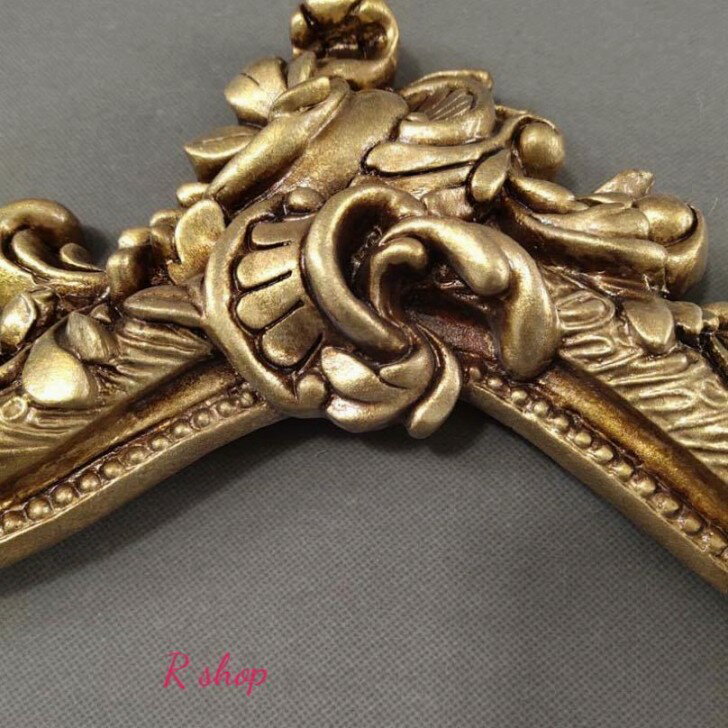 A013134大型ミラー吊鏡 壁掛け鏡 .壁掛けミラー 豪華ウォールミラ 高級豪華鏡 アンティーク調 48x94cm [3]