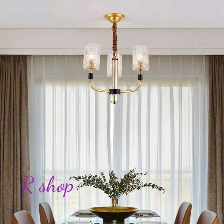 A058949高級ペンダントライト 洋風照明 シャンデリア 北欧デザイン天井照明 3灯 電源直結タイプ [2]