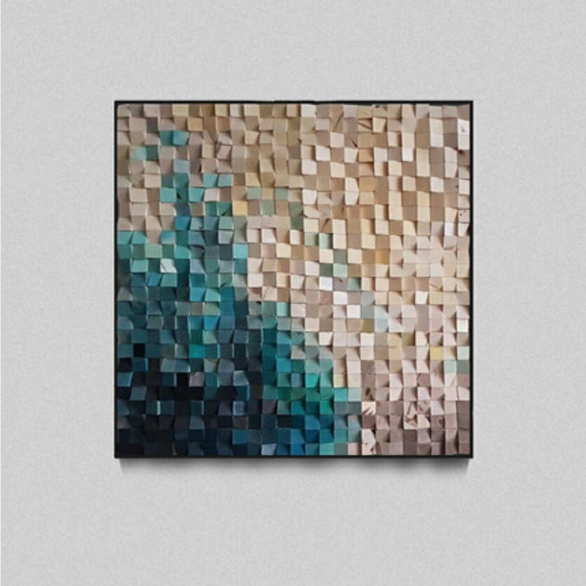 A052181WD192木工芸品 アイアン 壁掛け 北欧調 高級感壁飾り インテリア雑貨 部屋飾り 壁面装飾 民芸品 手作り(3)