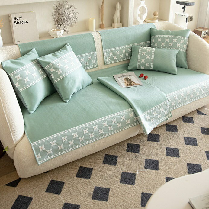 Sofa Covers - A052323SO137夏用冷感ソファーシート ソファーカバー シーズン通用タイプ サイズオーダー可能 滑りどめ生地 1点セット