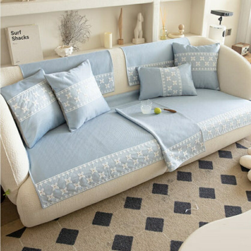 A052325SO137夏用冷感ソファーシート ソファーカバー シーズン通用タイプ サイズオーダー可能 滑りどめ生地 1点セット