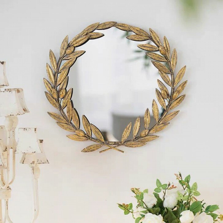 A010948高級豪華鏡 アンティーク調 壁掛け鏡 壁掛け ．壁掛けミラー ウォールミラー 55x57cm