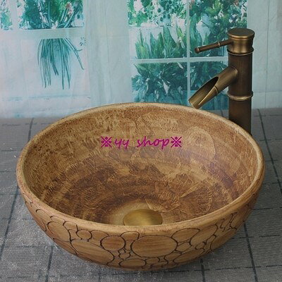 A011292F5-4洗面ボウルセット 洗面ボール 陶器 手水鉢 手洗器 手洗い鉢 洗面器