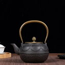 A018122鋳鉄製鉄瓶 鉄瓶 手作り 老鉄瓶 やかんを沸かす 提梁鉄瓶 お茶の道具