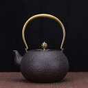 A018127鋳鉄製鉄瓶 鉄瓶 手作り 老鉄瓶 やかんを沸かす 提梁鉄瓶 お茶の道具