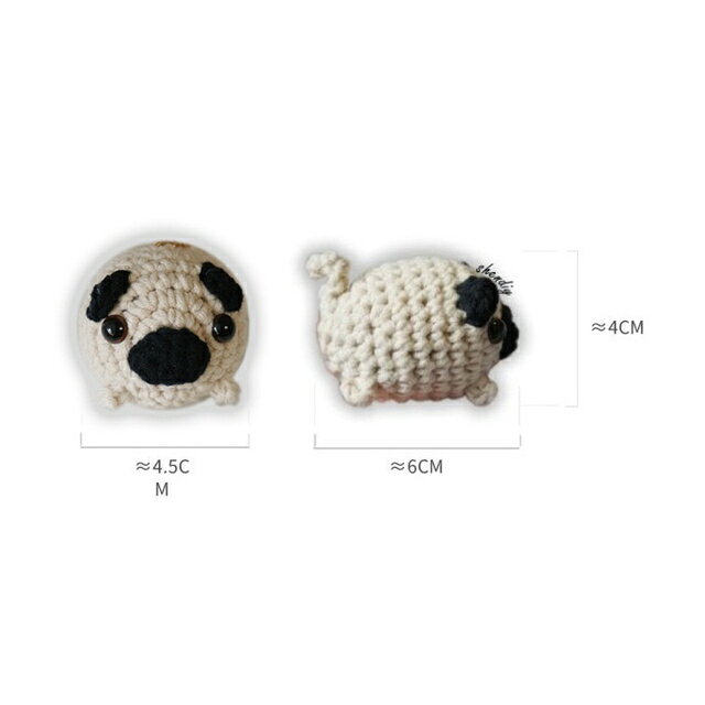 A018154パグ チャーム ハンドメイド パグ雑貨 pug [2]