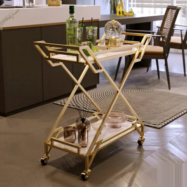 A018273カフェカート サイドテーブル ．小物入れ．キッチンワゴン．カートワゴン