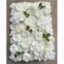 A018466造花インテリア 玄関壁飾り グリーン薔薇 壁掛けディスプレイ 人工植物 観葉植物