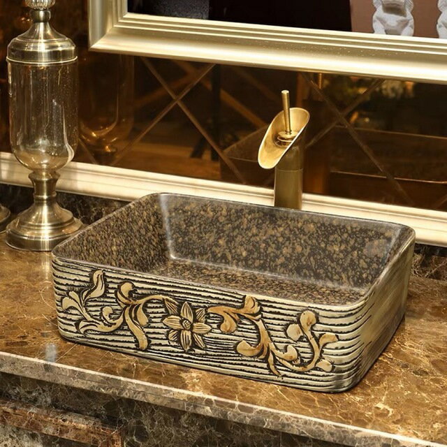 A018603高級洗面器 洗面ボウルセット 洗面ボール手洗い鉢 洗面器 蛇口 排水金具付き