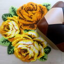 A020884ラグマット リビングマット バラ玄関マット.カーペット薔薇雑貨(3)