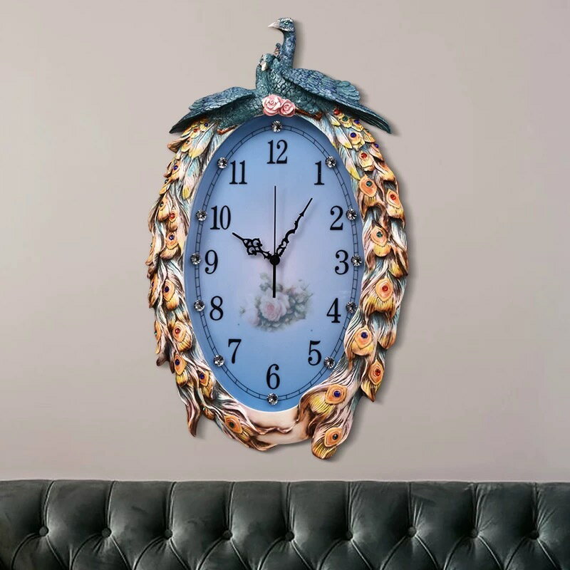 A002725高級壁掛け時計 クロック かけ時計 掛け時計 クジャク [3]