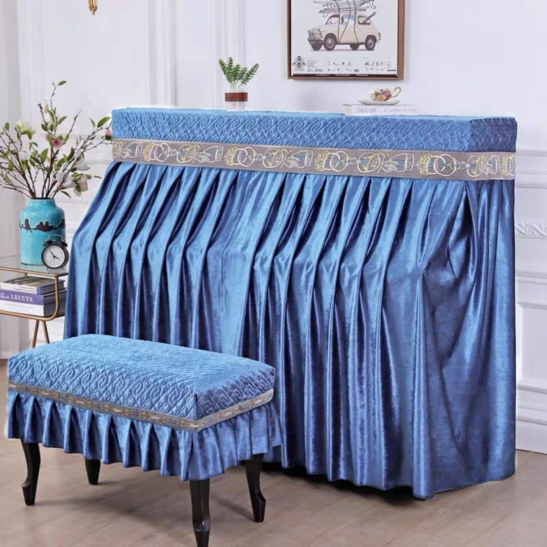 A030464高級ピアノカバー2点セット　イスカバー　防塵カバー 保護カバー