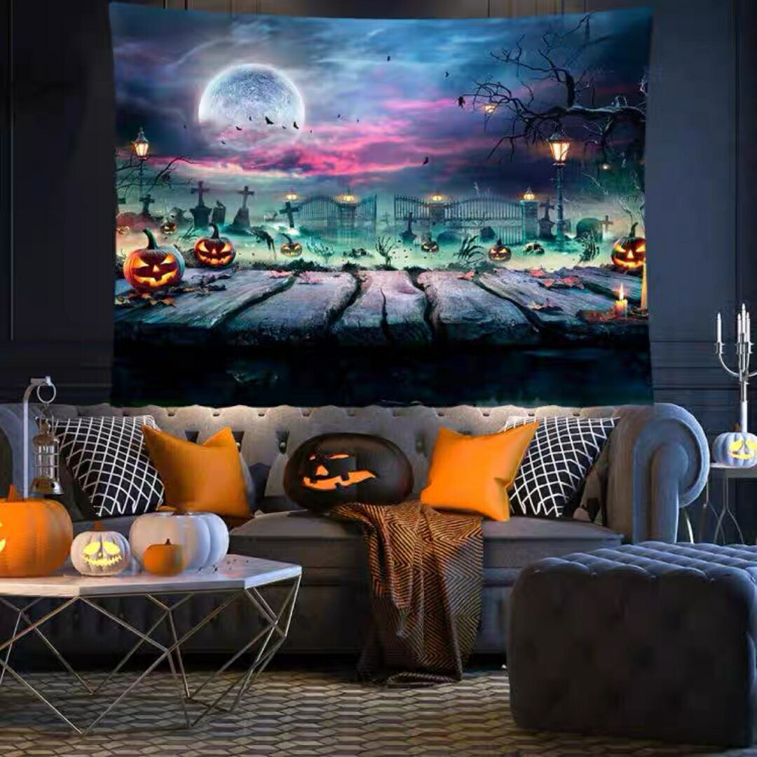 Orchid Lamps - A060256タペストリー ハロウィン カボチャ布ポスター 壁面装飾 壁掛け飾り 窓 背景布