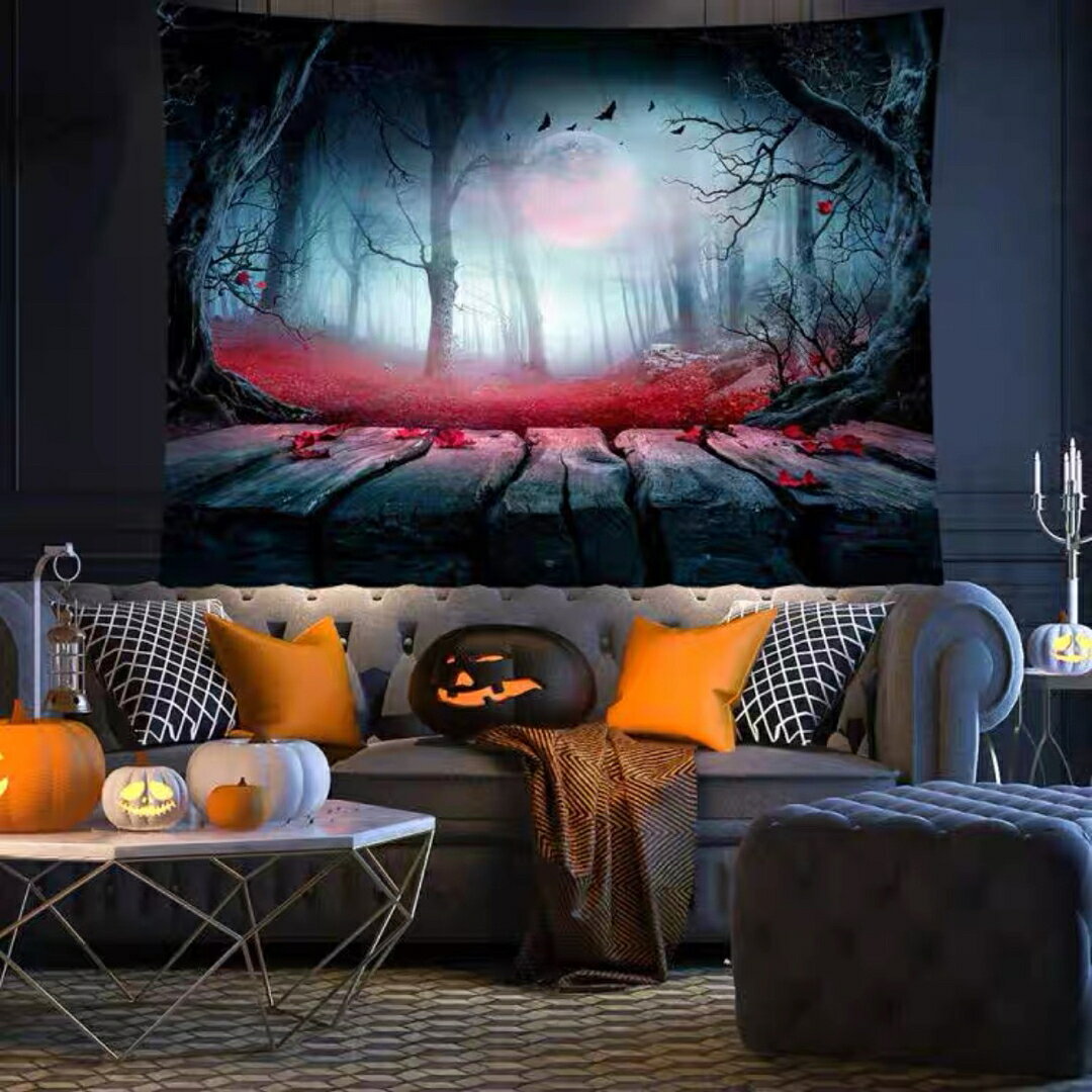 Other - A060388タペストリー ハロウィン カボチャ布ポスター 壁面装飾 壁掛け飾り 窓 背景布