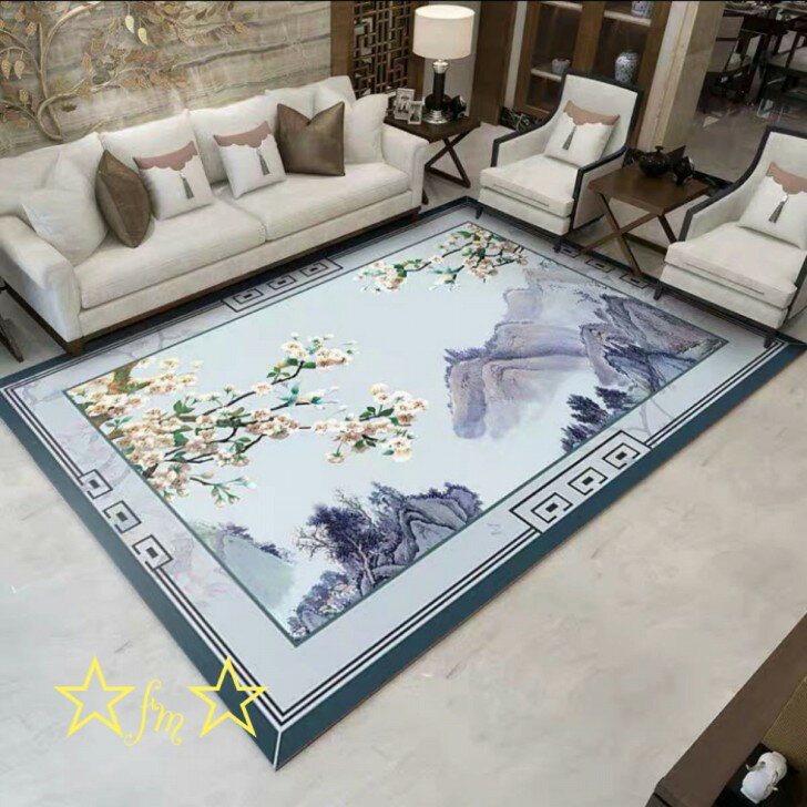 Acrylic - A016462ラグカーペット ラグマット ．160x230cm ホットカーペット対応 ．玄関マット　サイズオーダー可能